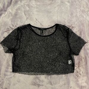NWOT Forever 21 Cropped Sheer Top